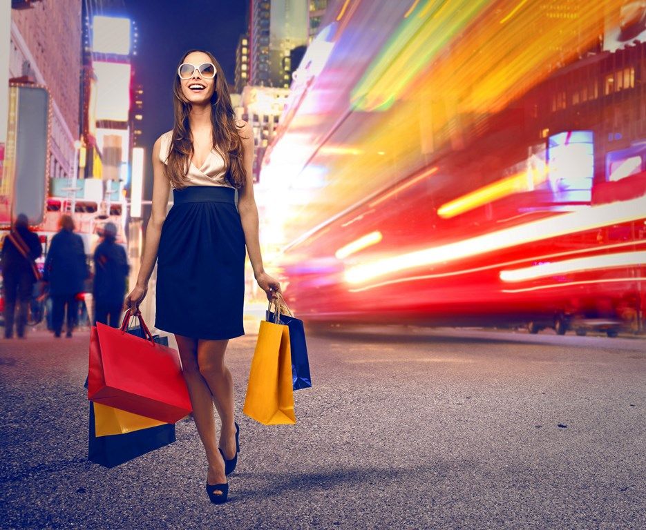 Grand week-end shopping addict à New York